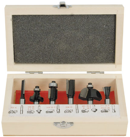 FIT Фрезы по дереву для фасок в деревянном корпусе 8 мм (12 шт)  1/20 оптом