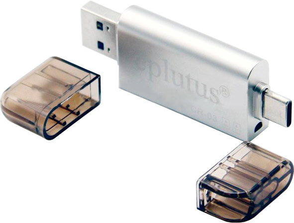 Eplutus картридер CR-03 для карт SD и Micro SD, наличие разъёма USB Type-C п/ос оптом