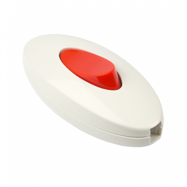 SmartBuy выключатель проходной 6А белый/красный  SBE-06-S05-wr (80/800) оптом