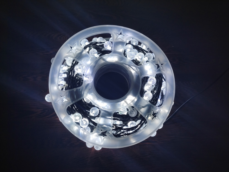 Гирлянда 50м LED шарик БЕЛЫЙ цвет, на катушке   оптом