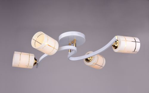 Светильник РС19251 WT+FG/4C (металл, стекло, 4*Е27) п/ос оптом