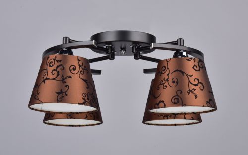 Светильник РС20905 BK+CR/4C "Контата" (металл, ткань, 4*Е27) п/ос оптом