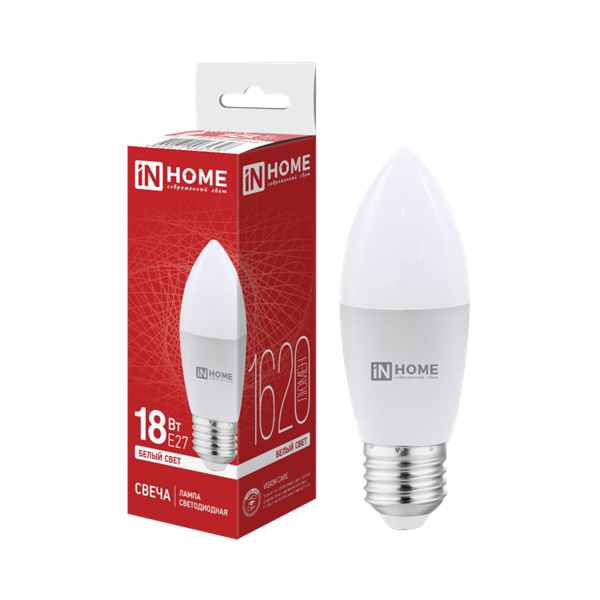 IN HOME лампа LED-СВЕЧА 18Вт E27 4000K 1620Лм оптом