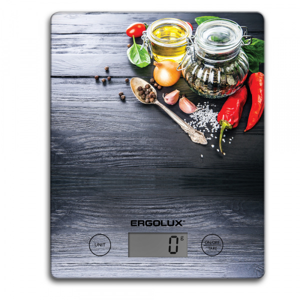 ERGOLUX Весы кухонные ELX-SK02-С02 чёрные, специи (до 5 кг, 195*142 мм)  оптом