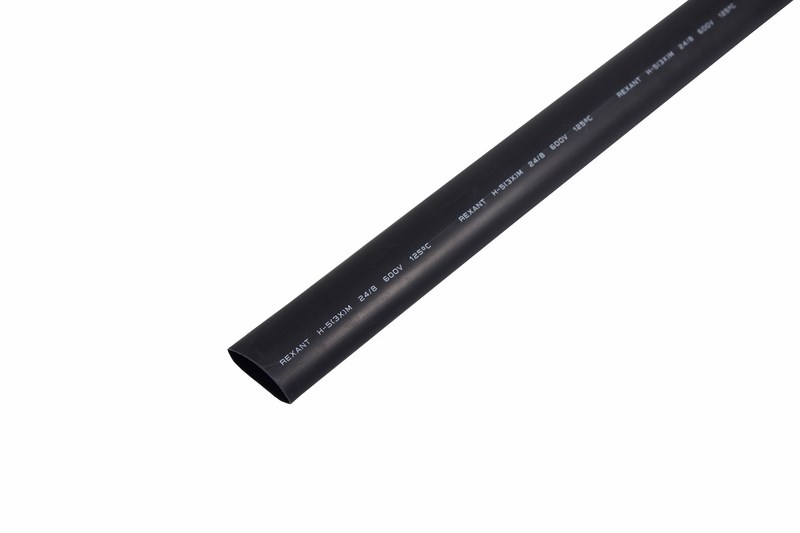 REXANT 26-0024 Термоусаживаемая трубка клеевая 24/8мм 1м чёрная  оптом