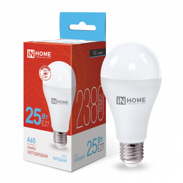 IN HOME лампа LED-A65 25Вт Е27 6500К 2380Лм хит продаж!!! оптом