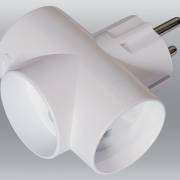 TOKER 3Т16 тройник 16А белый в инд.уп. (70) оптом