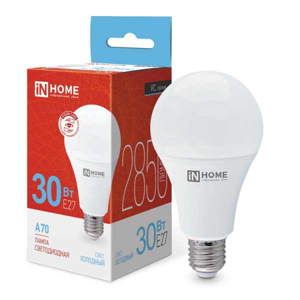 IN HOME лампа LED-A70 30Вт Е27 6500К 2850Лм хит продаж!!! оптом
