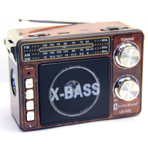 Радиоприёмник LUXE BASS LB-A66 коричневый USB/SD+фонарик оптом Радиоприёмник LUXE BASS LB-A66 коричневый USB/SD+фонарик оптом