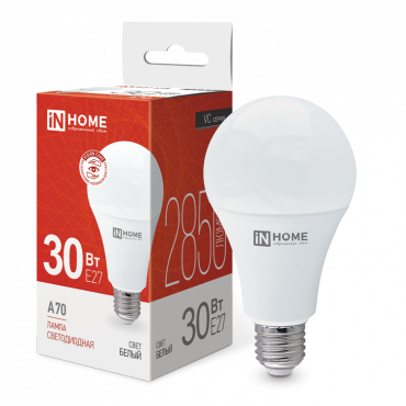 IN HOME лампа LED-A70 30Вт Е27 4000К 2850Лм хит продаж!!! оптом
