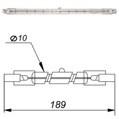 Camelion лампа J189 1000W 220V R7s галоген. (1/50) оптом