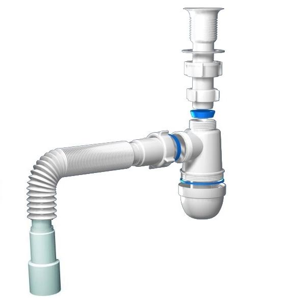 АНИ Пласт C5015 Сифон Варяг с г/тр 40х40/50  (50) оптом