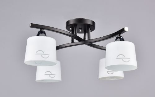 Светильник РС20926 BK+CR/4C "Домино" (металл, стекло, 4*Е27)	 п/ос оптом