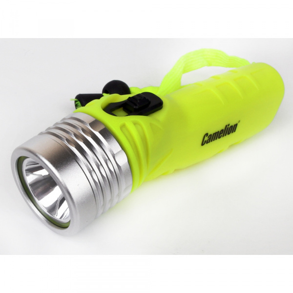 Camelion фонарь LED 51534 жёлтый (LED 3W SEOUL, глуб 30м, 4xLR6, дайв, пласт+алюм.,блистер) п/ос оптом Camelion фонарь LED 51534 жёлтый (LED 3W SEOUL, глуб 30м, 4xLR6, дайв, пласт+алюм.,блистер) п/ос оптом